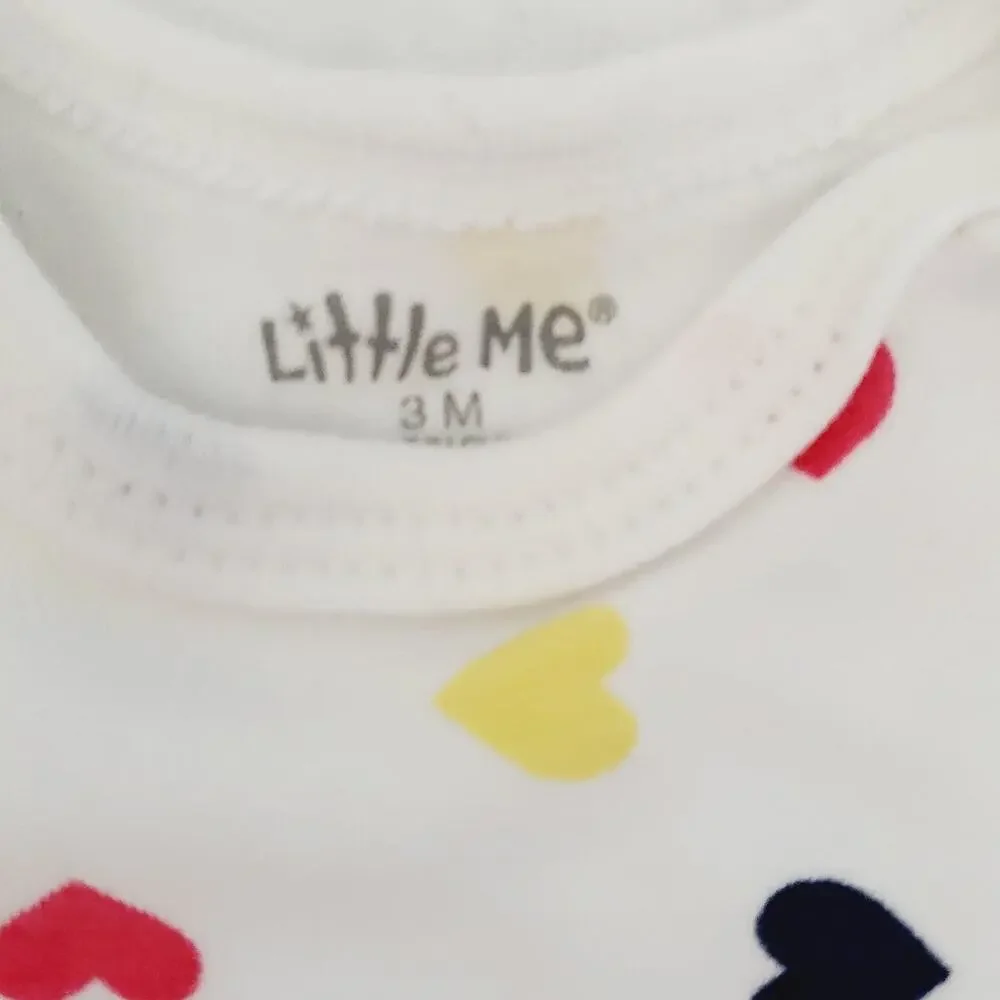 Little Me cotton heart dress / bloomers 3M